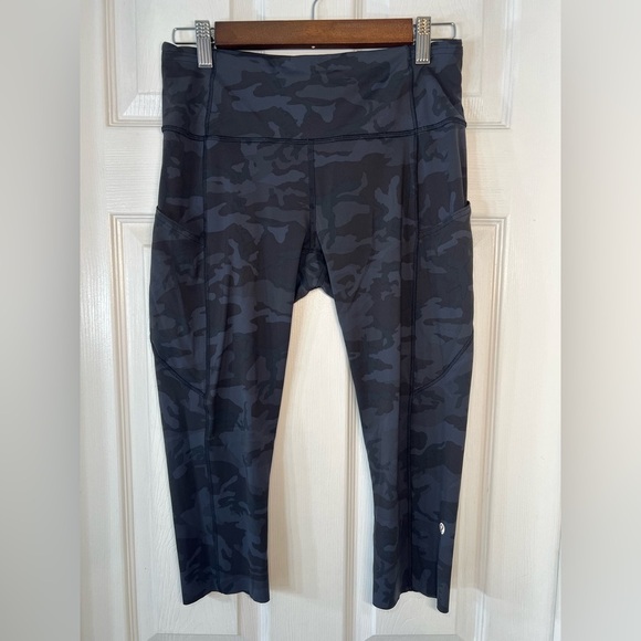 Lululemon Fast and Free Tight *Non-Reflective‎ Heritage Camo Deep Coal Size 8 - Picture 2 of 10